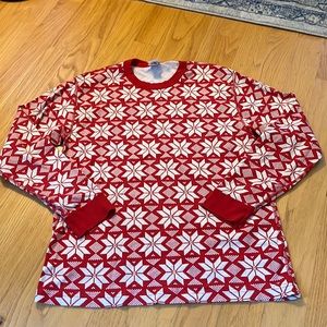 Hanna Andersson, red and white snowflake pajama top size XXL